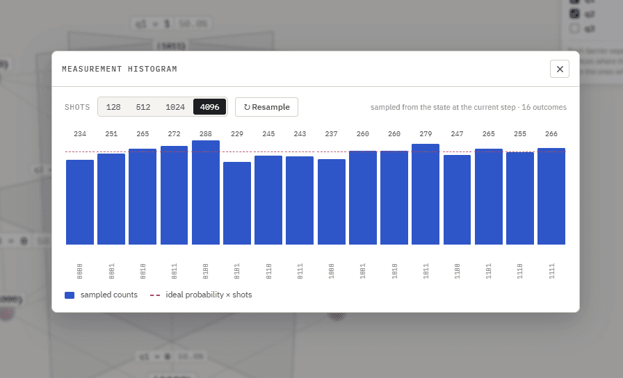 The measurement histogram